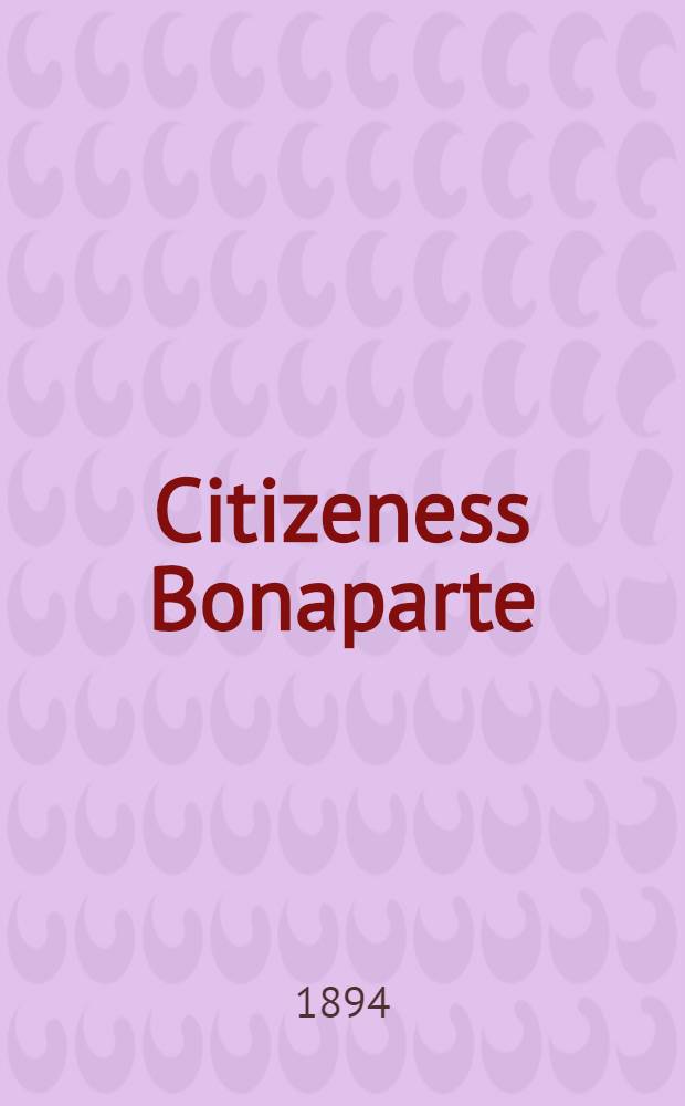 Citizeness Bonaparte