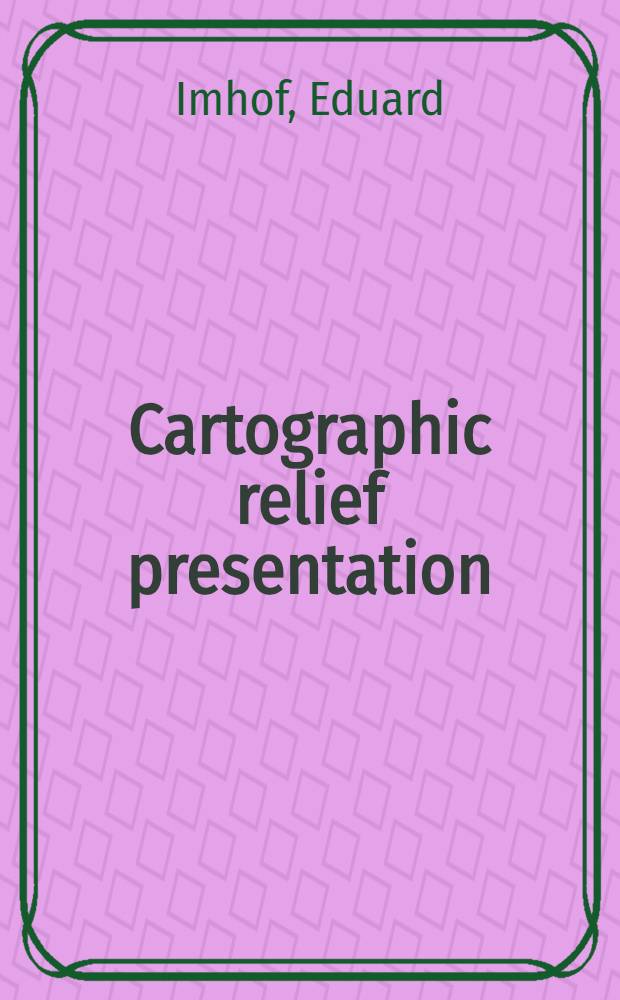 Cartographic relief presentation