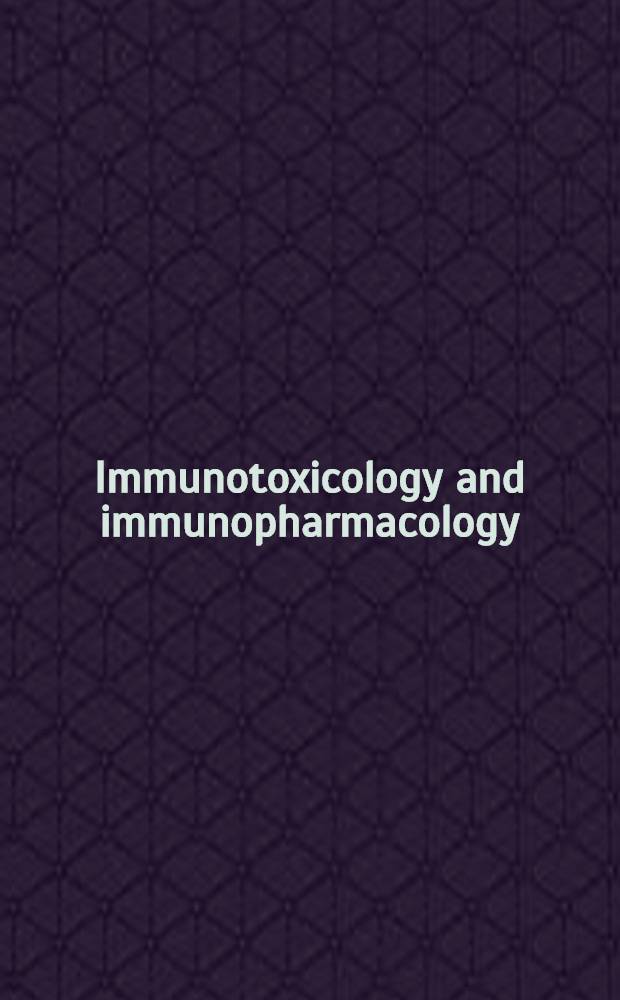 Immunotoxicology and immunopharmacology