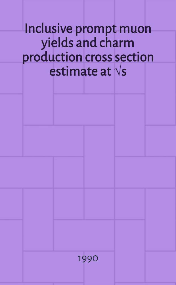 Inclusive prompt muon yields and charm production cross section estimate at √s=11,5 GeV