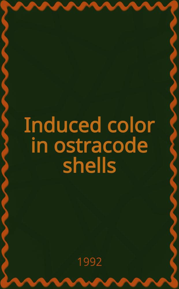 Induced color in ostracode shells : An experimental study