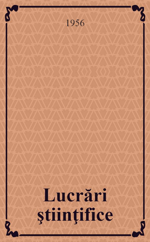 [Lucrări ştiinţifice]