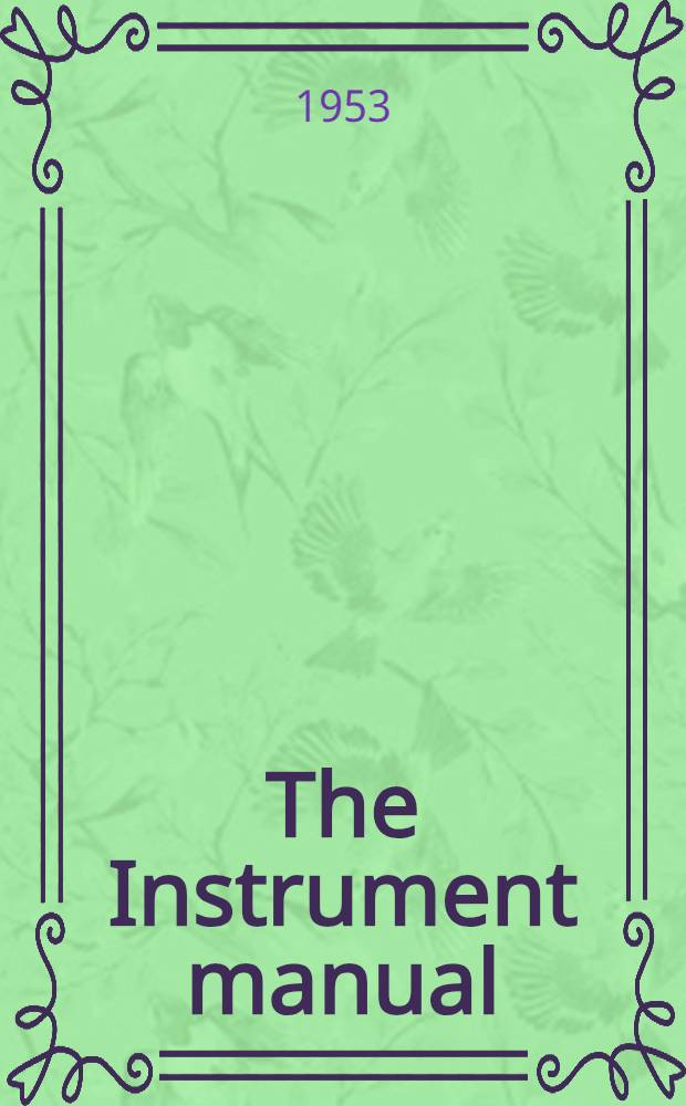 The Instrument manual