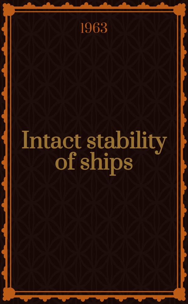 Intact stability of ships