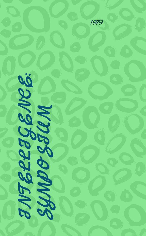 Intelligence : Symposium