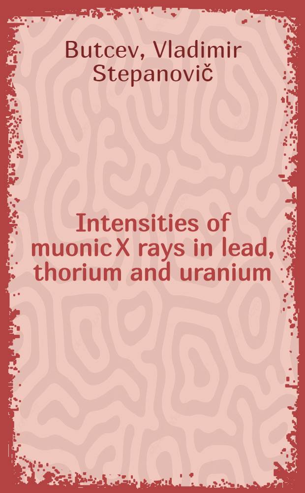 Intensities of muonic X rays in lead, thorium and uranium