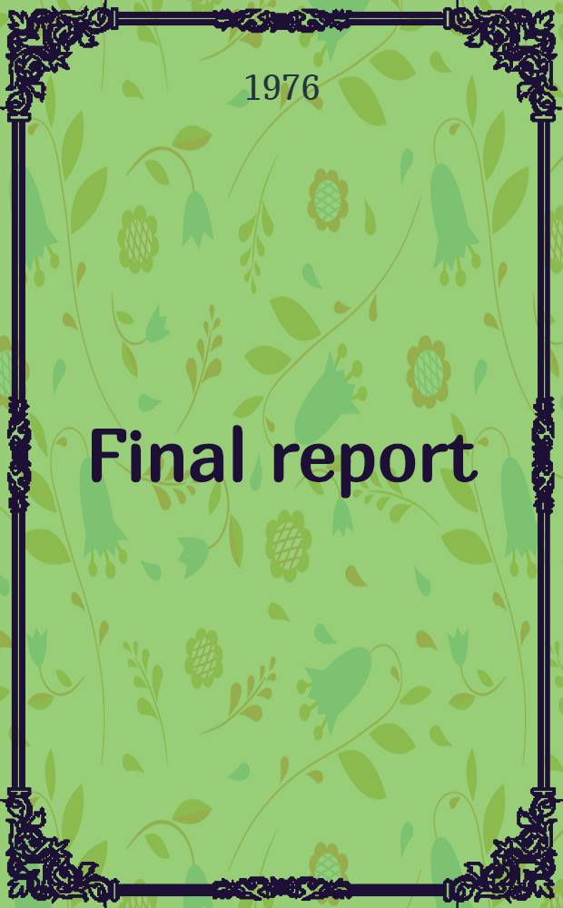 Final report