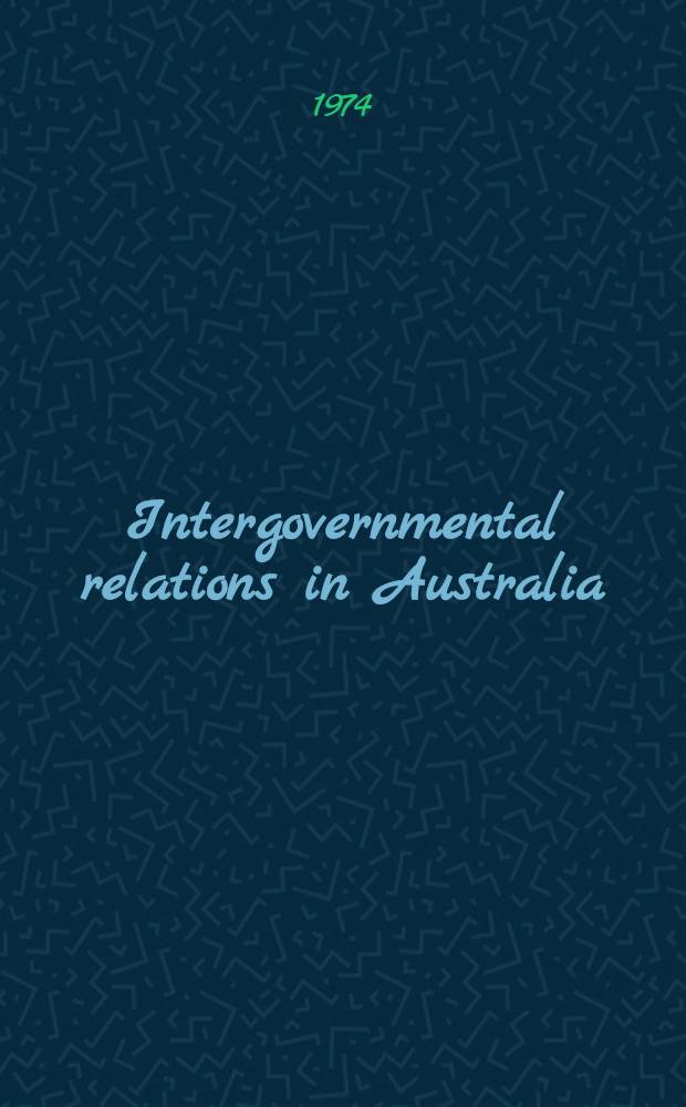 Intergovernmental relations in Australia