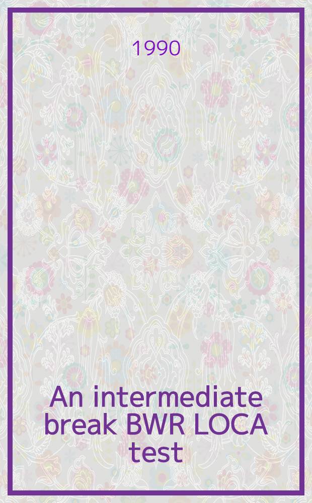An intermediate break BWR LOCA test (RUN 991) at ROSA-III-simulation of ECCS line break LOCA phenomena
