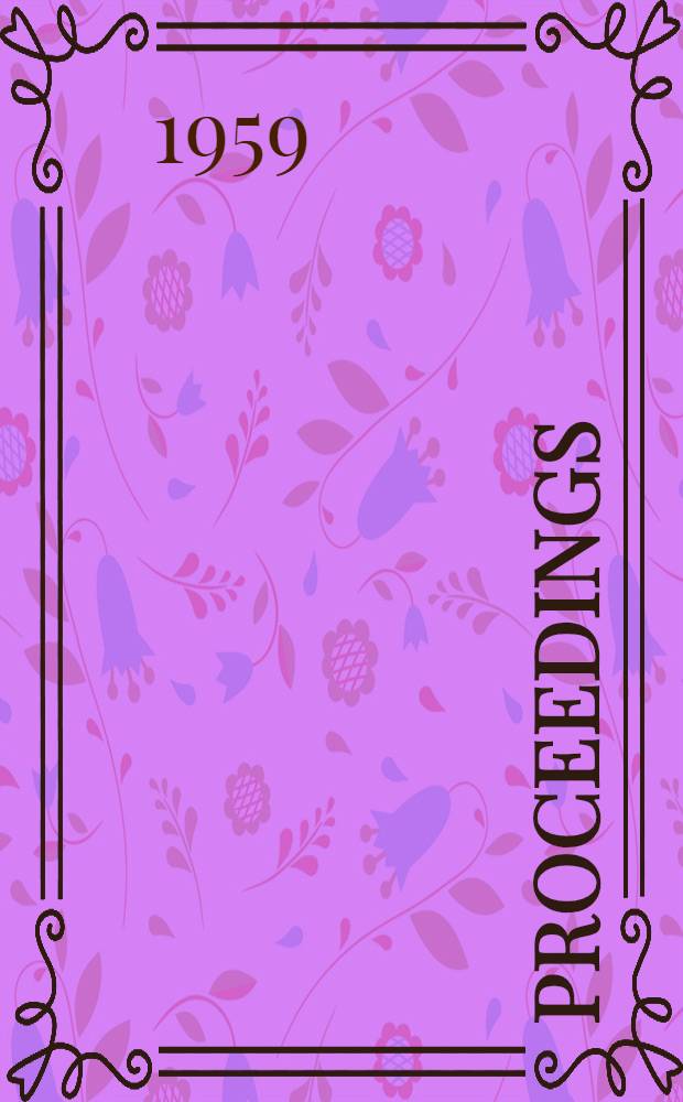 [Proceedings]