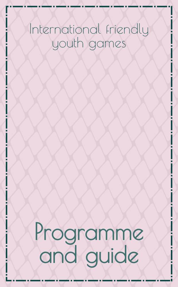 Programme and guide