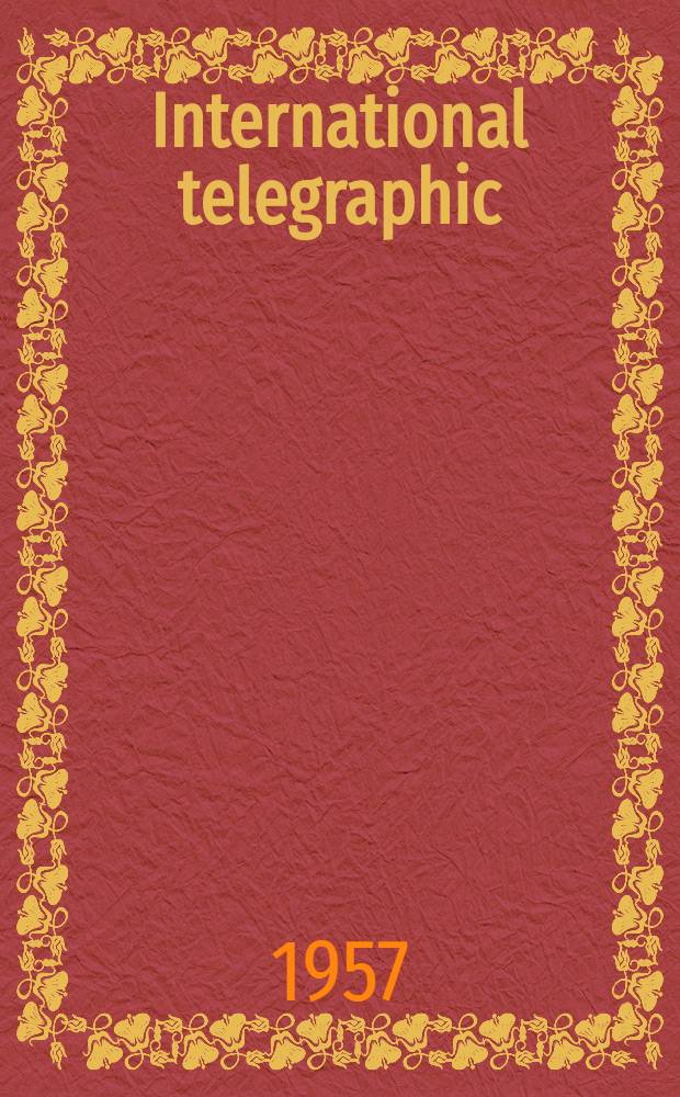 International telegraphic (cW) DX contest of short-wave amateur radio operators