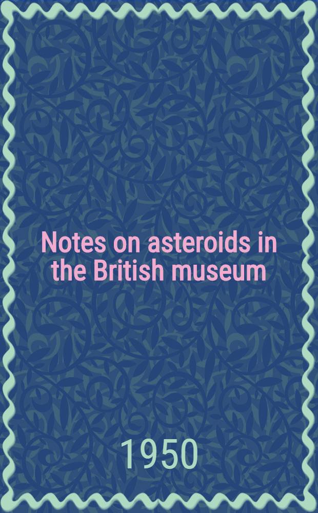 Notes on asteroids in the British museum (Natural history) : 2. Some astropectinid species