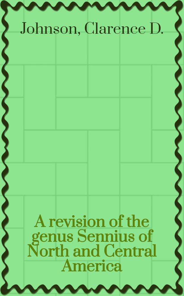 A revision of the genus Sennius of North and Central America (Coleoptera: Bruchidae)