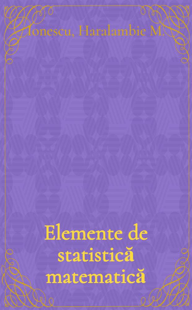 Elemente de statistică matematică