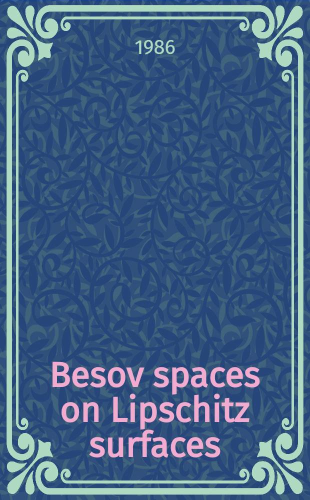 Besov spaces on Lipschitz surfaces