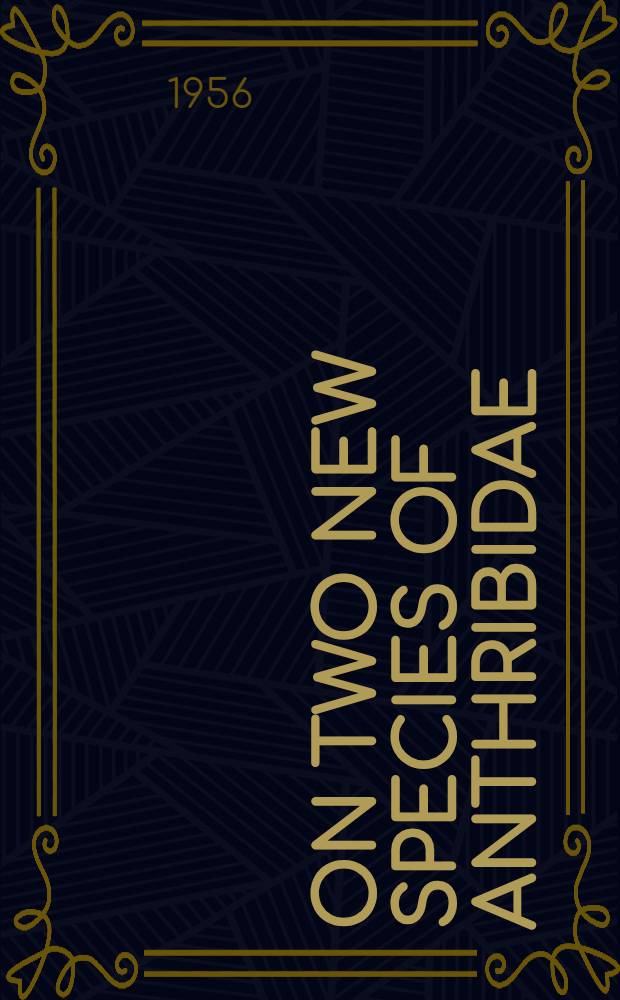 On two new species of Anthribidae : (Coleoptera)