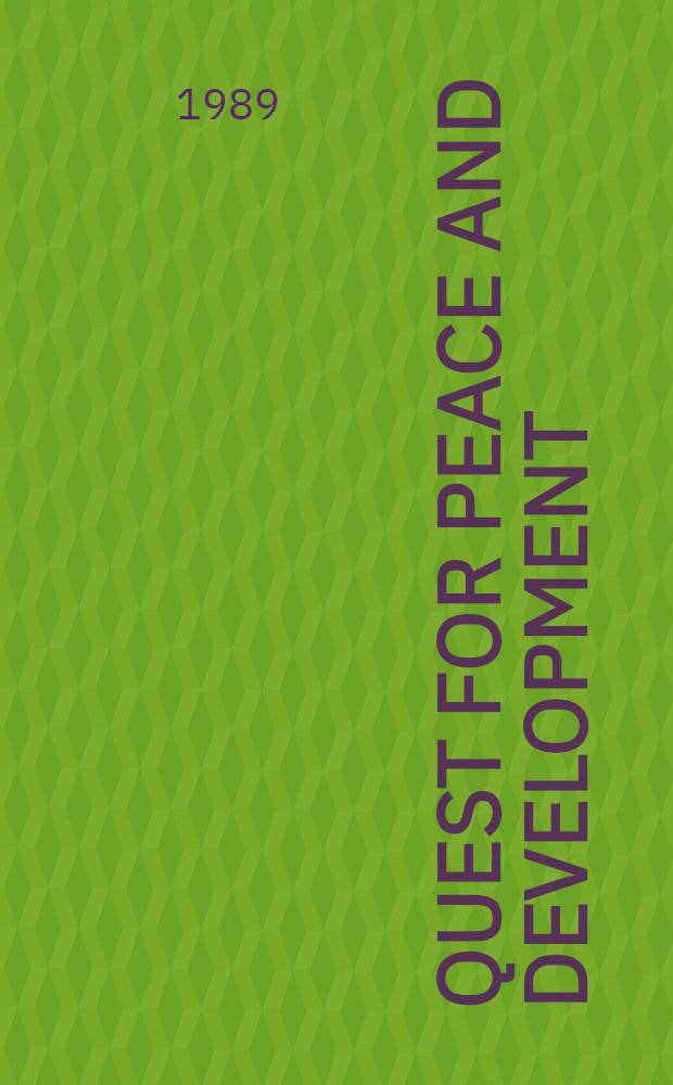 Quest for peace and development