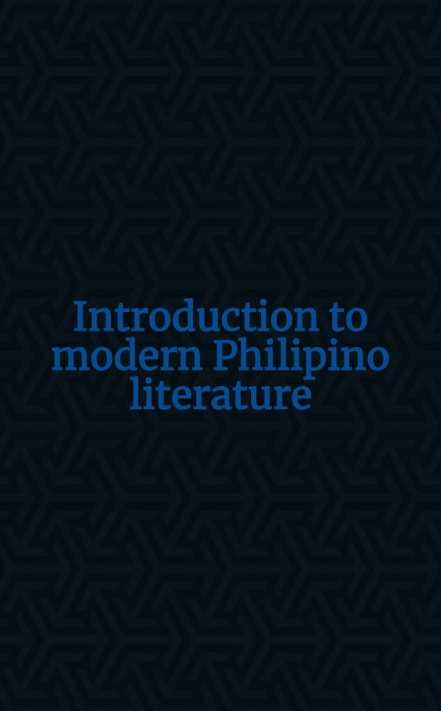 Introduction to modern Philipino literature
