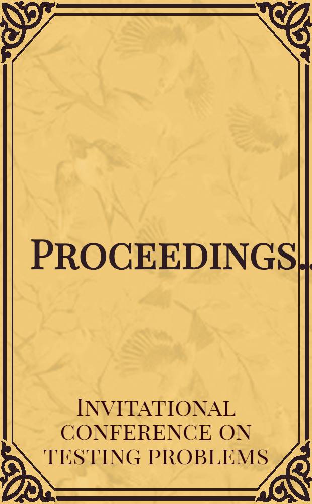 [Proceedings ...]