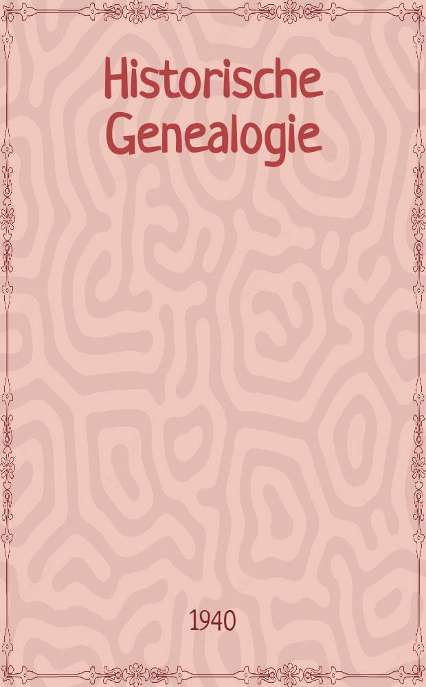 Historische Genealogie
