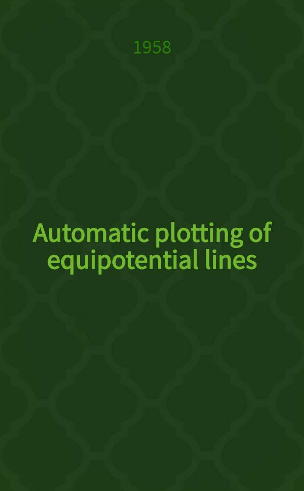 Automatic plotting of equipotential lines