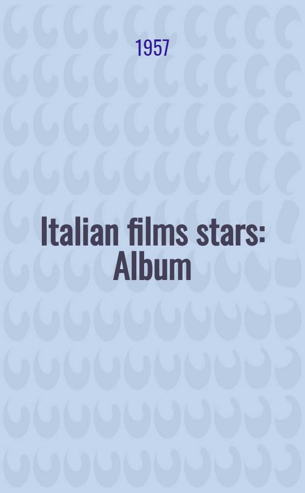 Italian films stars : Album