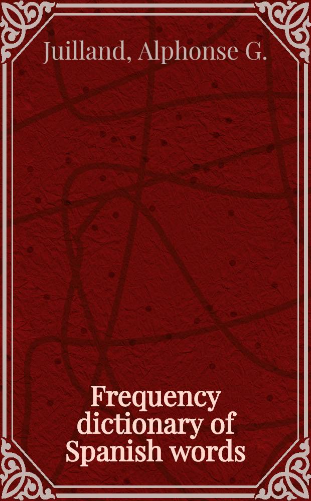 Frequency dictionary of Spanish words