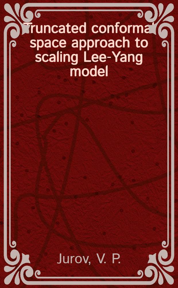 Truncated conformal space approach to scaling Lee-Yang model