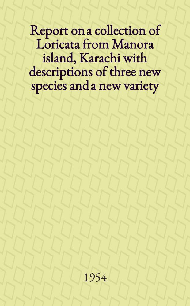 Report on a collection of Loricata from Manora island, Karachi with descriptions of three new species and a new variety