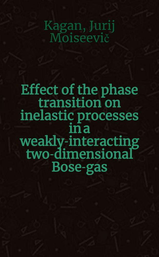 Effect of the phase transition on inelastic processes in a weakly-interacting two-dimensional Bose-gas