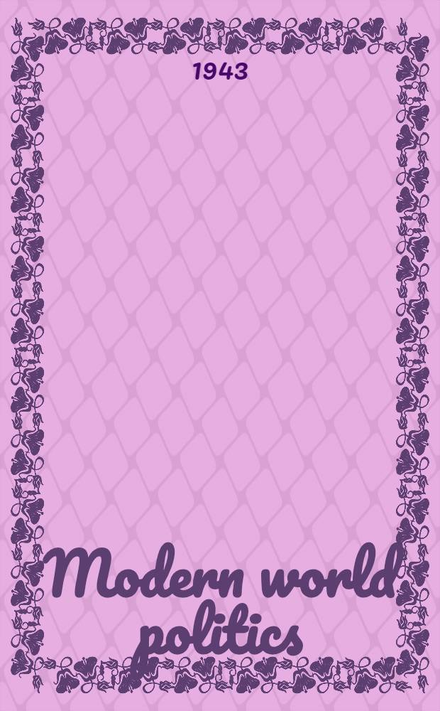 Modern world politics