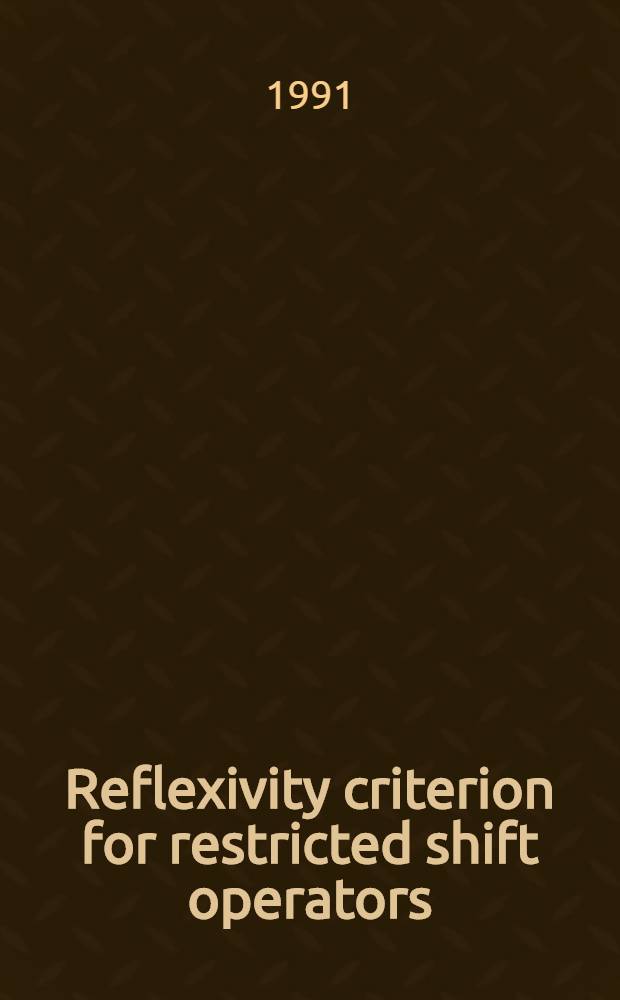 Reflexivity criterion for restricted shift operators