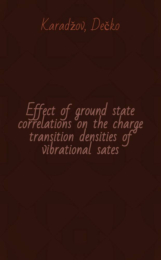 Effect of ground state correlations on the charge transition densities of vibrational sates