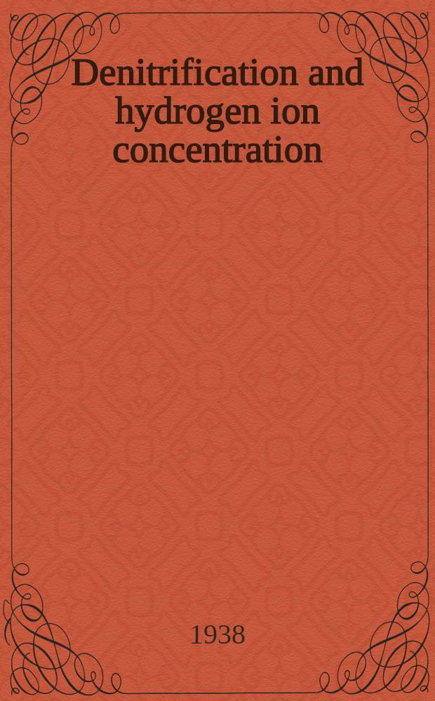 Denitrification and hydrogen ion concentration