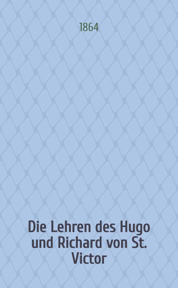 Die Lehren des Hugo und Richard von St. Victor