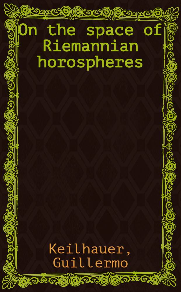 On the space of Riemannian horospheres