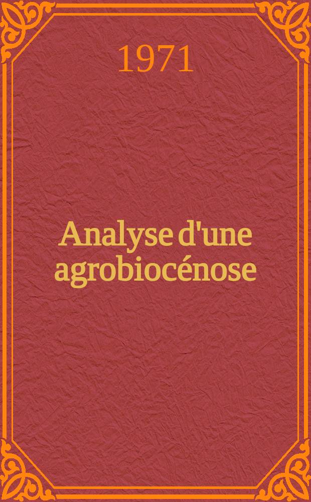 Analyse d'une agrobiocénose : La faune des composts à champignon de couche (Agaricus bisporus Lange) : Étude approfondie de la nématofaune et de ses relations avec les autres organismes du biotope : Essai de lutte biologique à l'aide d'hyphomycètes prédateurs : Thèse ..