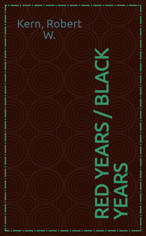 Red years / black years : A polit. history of Span. anarchism, 1911-1937