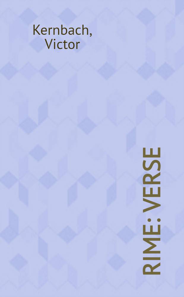 Rime : Verse