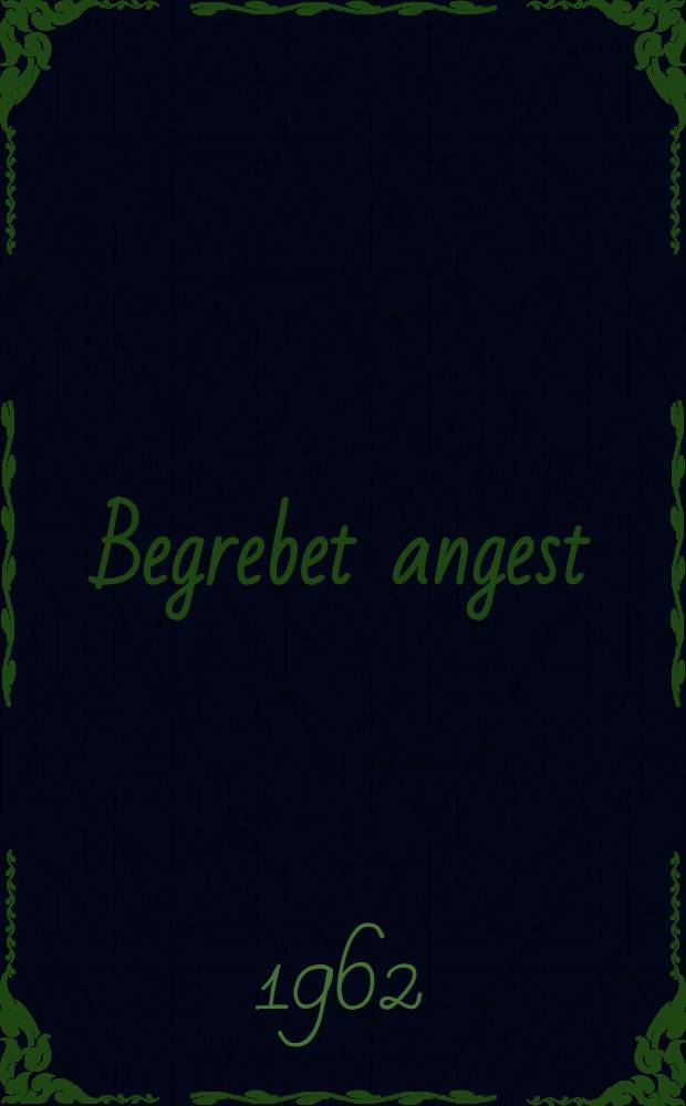 Begrebet angest