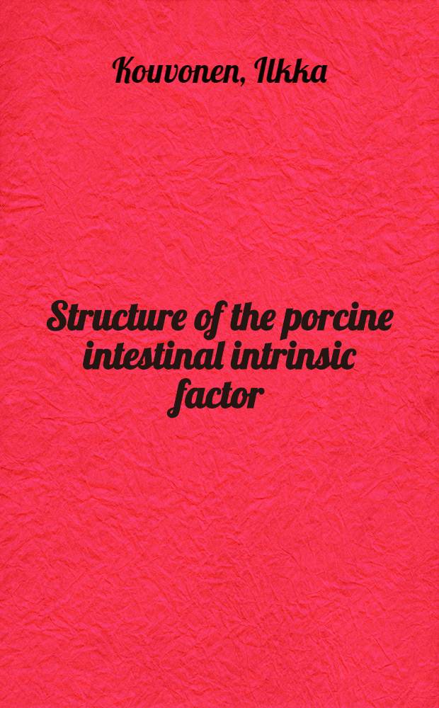 Structure of the porcine intestinal intrinsic factor (IF) receptor