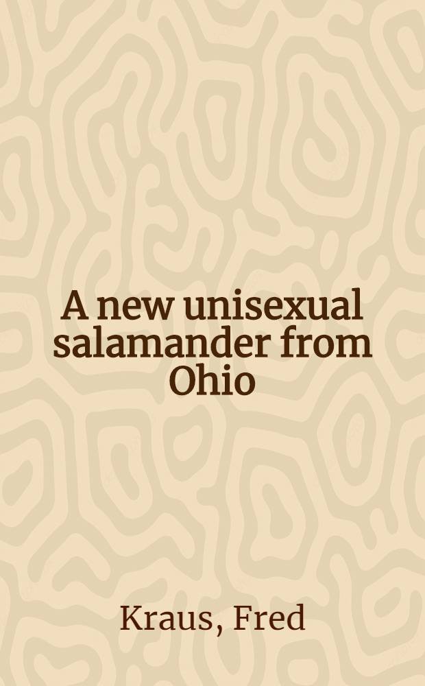A new unisexual salamander from Ohio