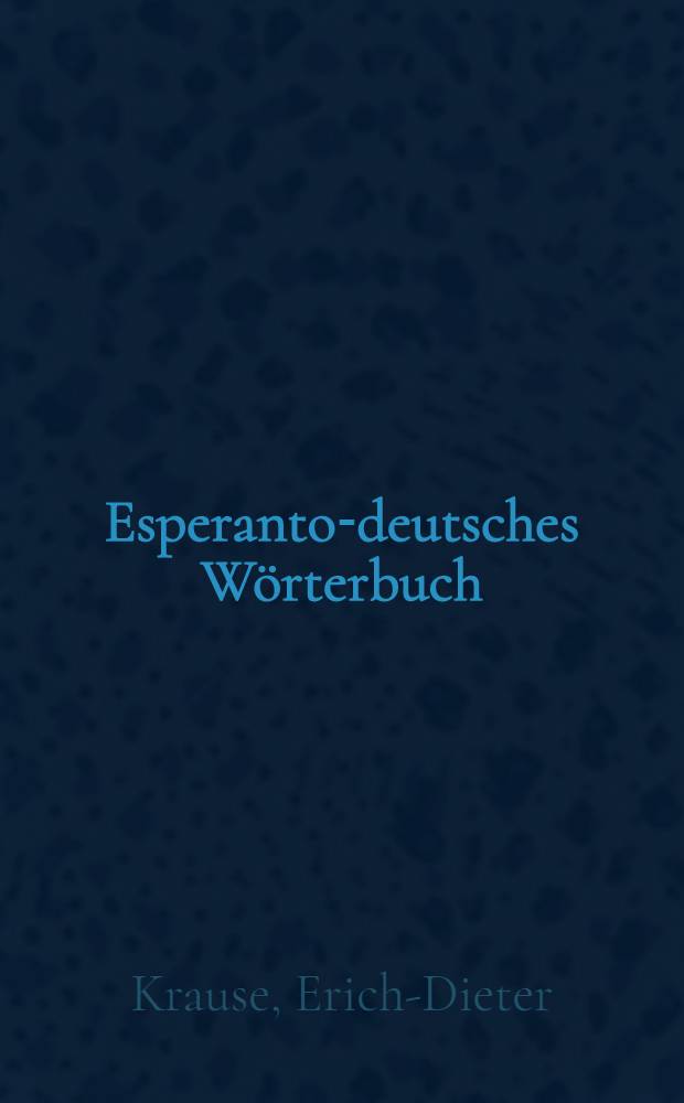 Esperanto-deutsches Wörterbuch