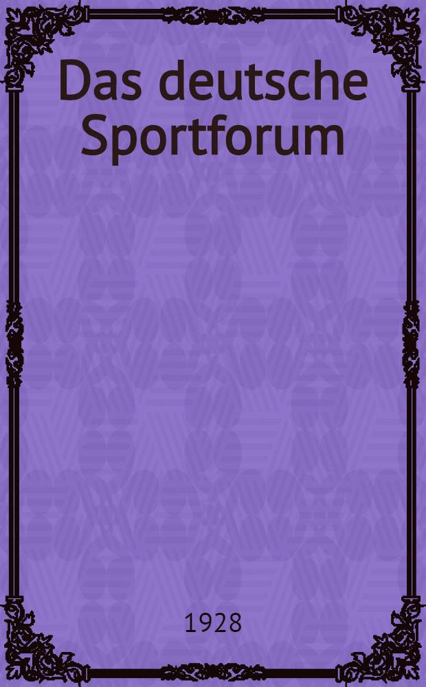 Das deutsche Sportforum