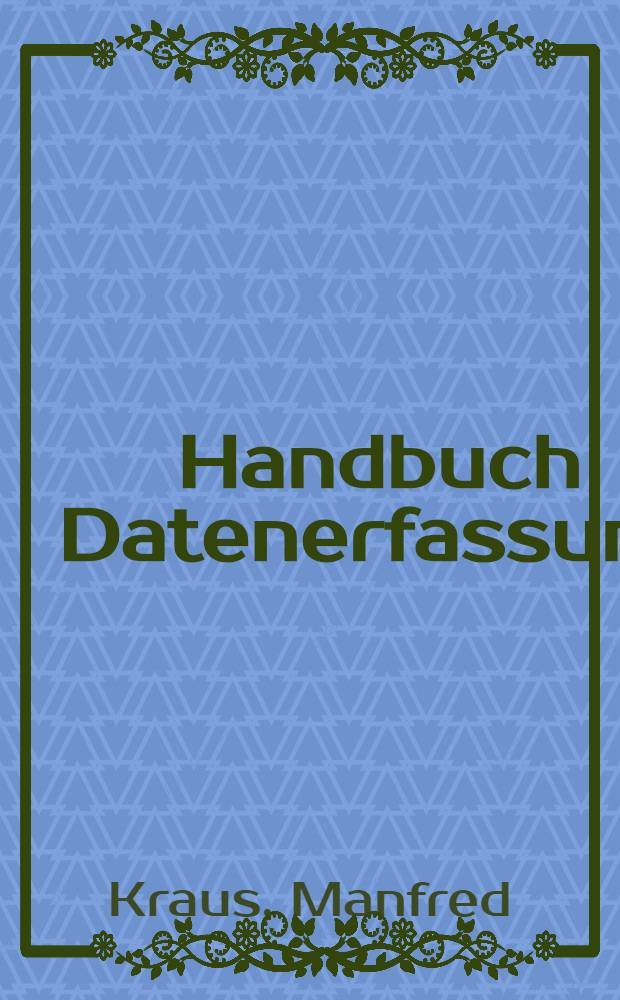 Handbuch Datenerfassung