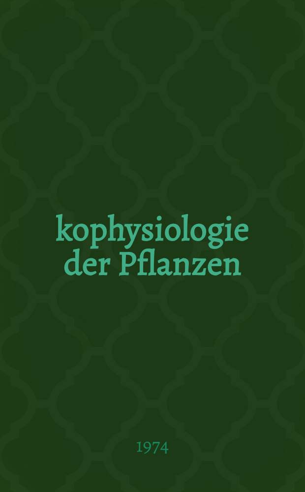 Ökophysiologie der Pflanzen : Eine Einführung