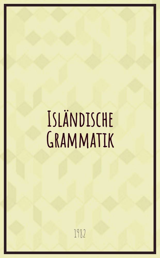 Isländische Grammatik