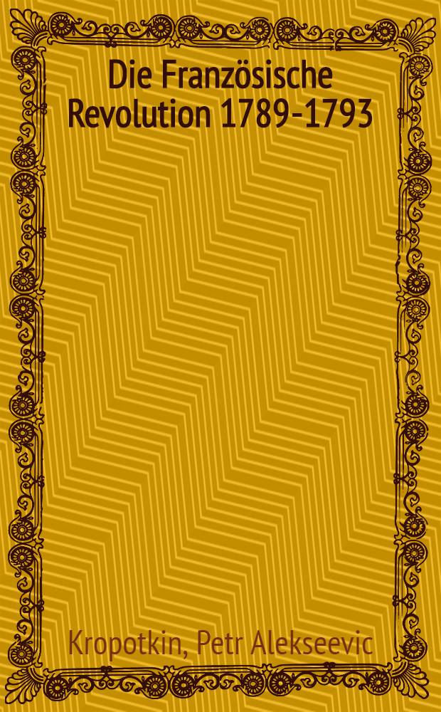 Die Französische Revolution 1789-1793