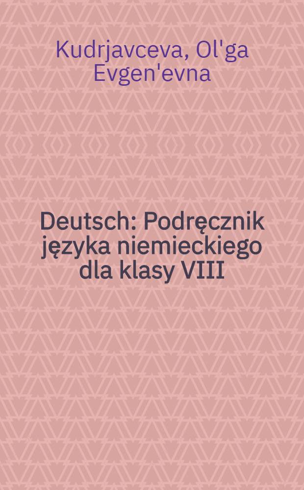 Deutsch : Podręcznik języka niemieckiego dla klasy VIII
